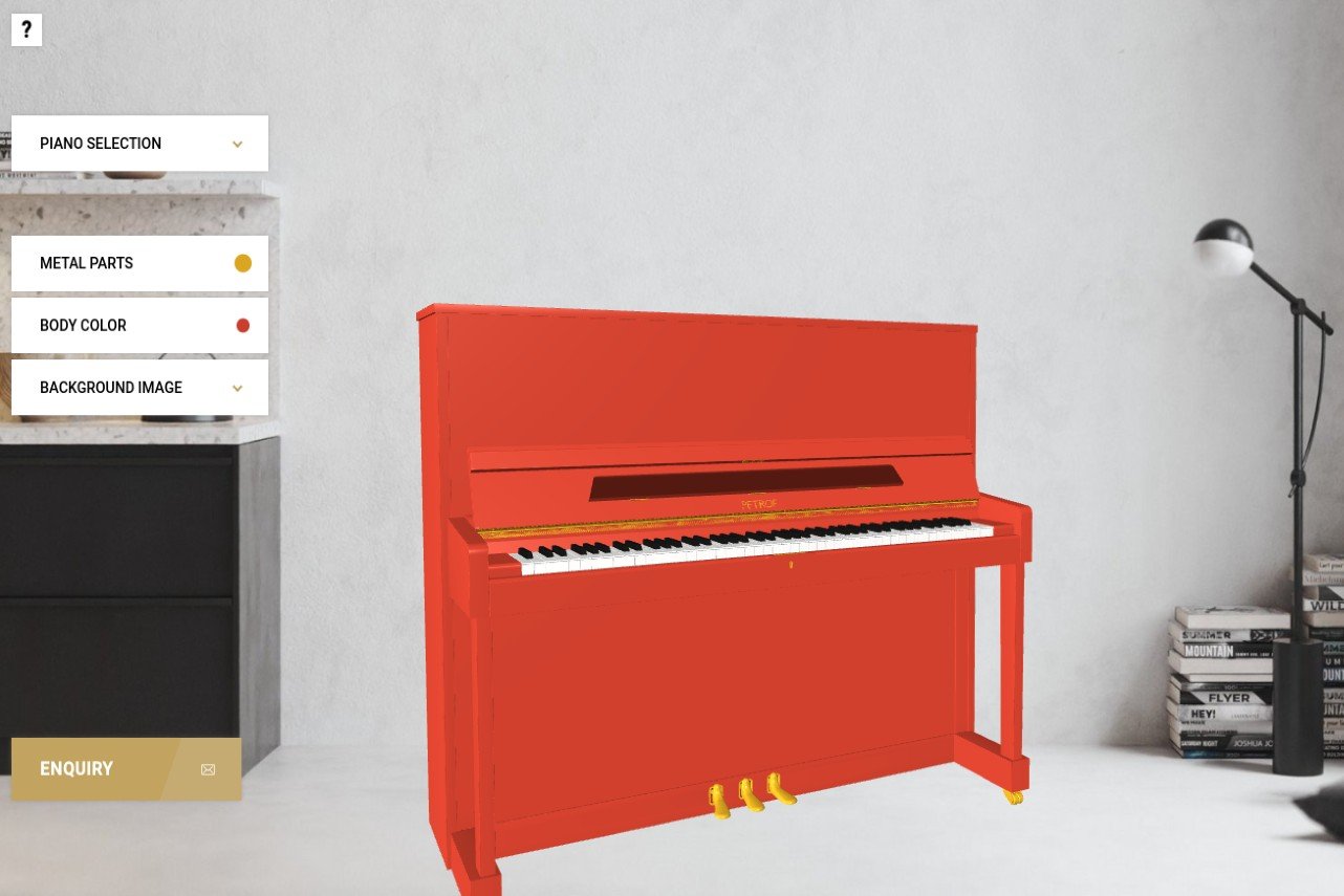 Barevný konfigurátor pianin